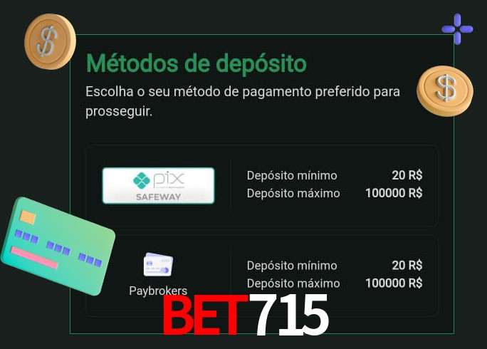 O cassino bet715 oferece uma grande variedade de métodos de pagamento